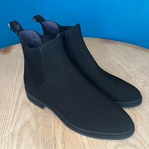 Rothy's Black Knit Chelsea Ankle Boots